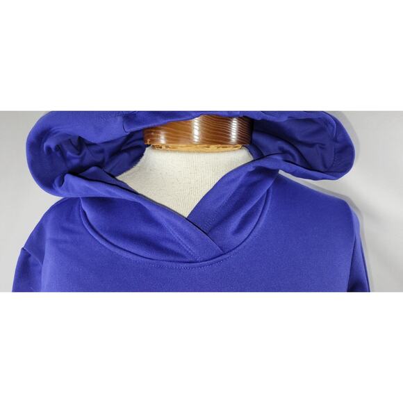 The North Face Womens Small Blue Orange Eat My Dust Pocket Hooded Sweatshirt - Picture 4 of 13
